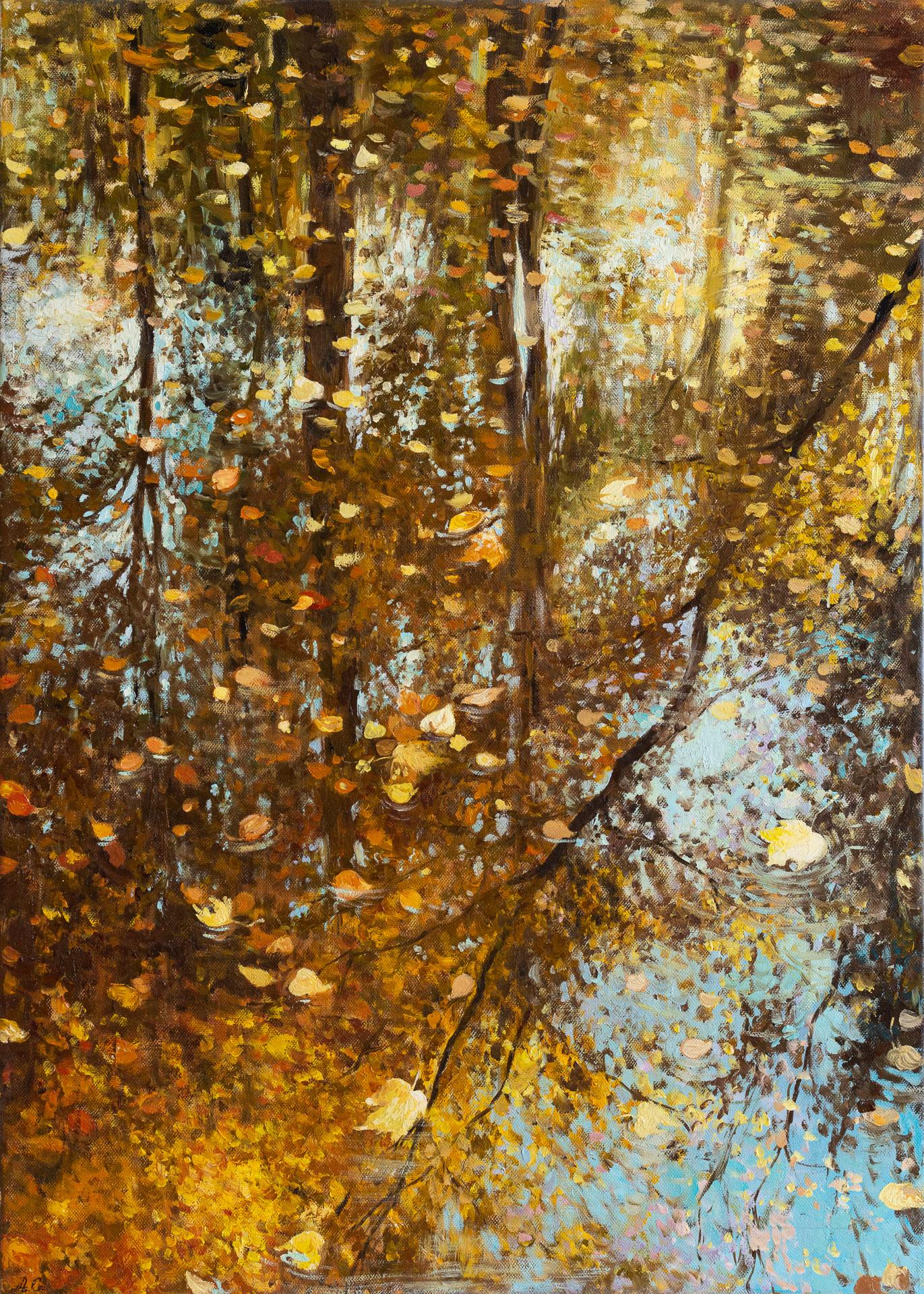 Anna Gestrich – Malerei | Wasserspiegelung im Herbst