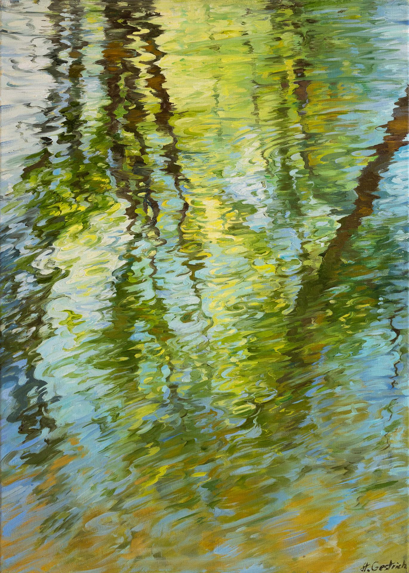 Anna Gestrich – Malerei | Wasserspiegelung im Sommer