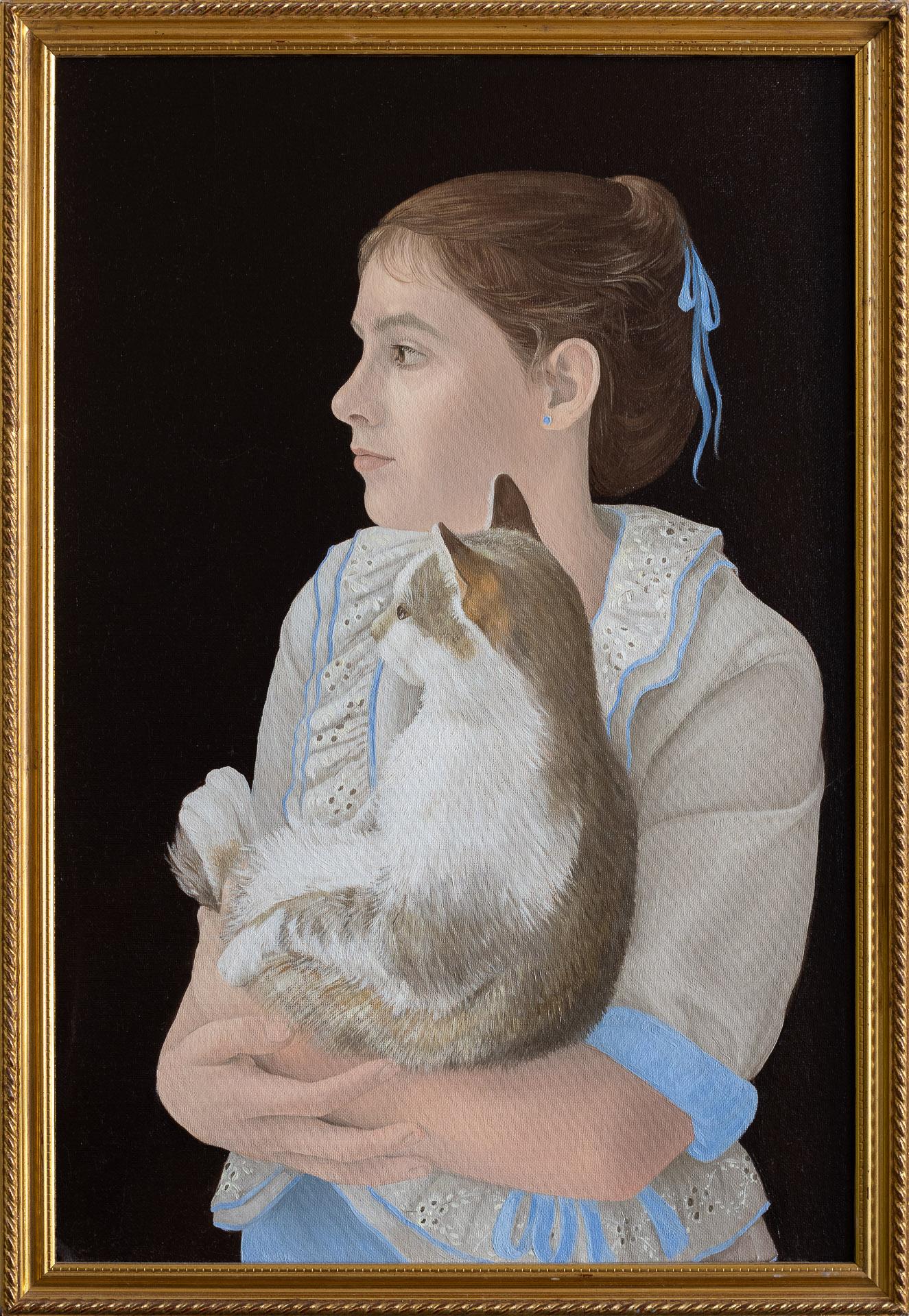 Anna Gestrich – Malerei | Mädchenportrait mit Katze