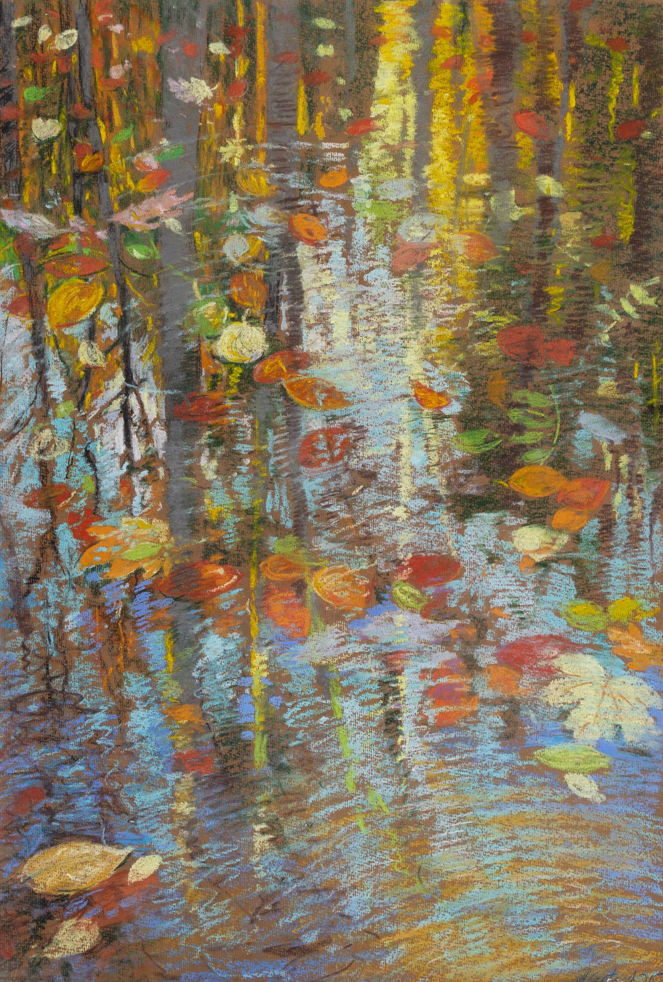 Anna Gestrich – Malerei | Wasserspiegelung im Herbst
